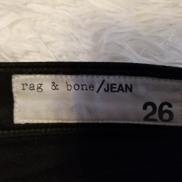 Rag & Bone Jean 26 Lace Up High Rise Skinny Women's Color Black Coal - Picture 13 of 14